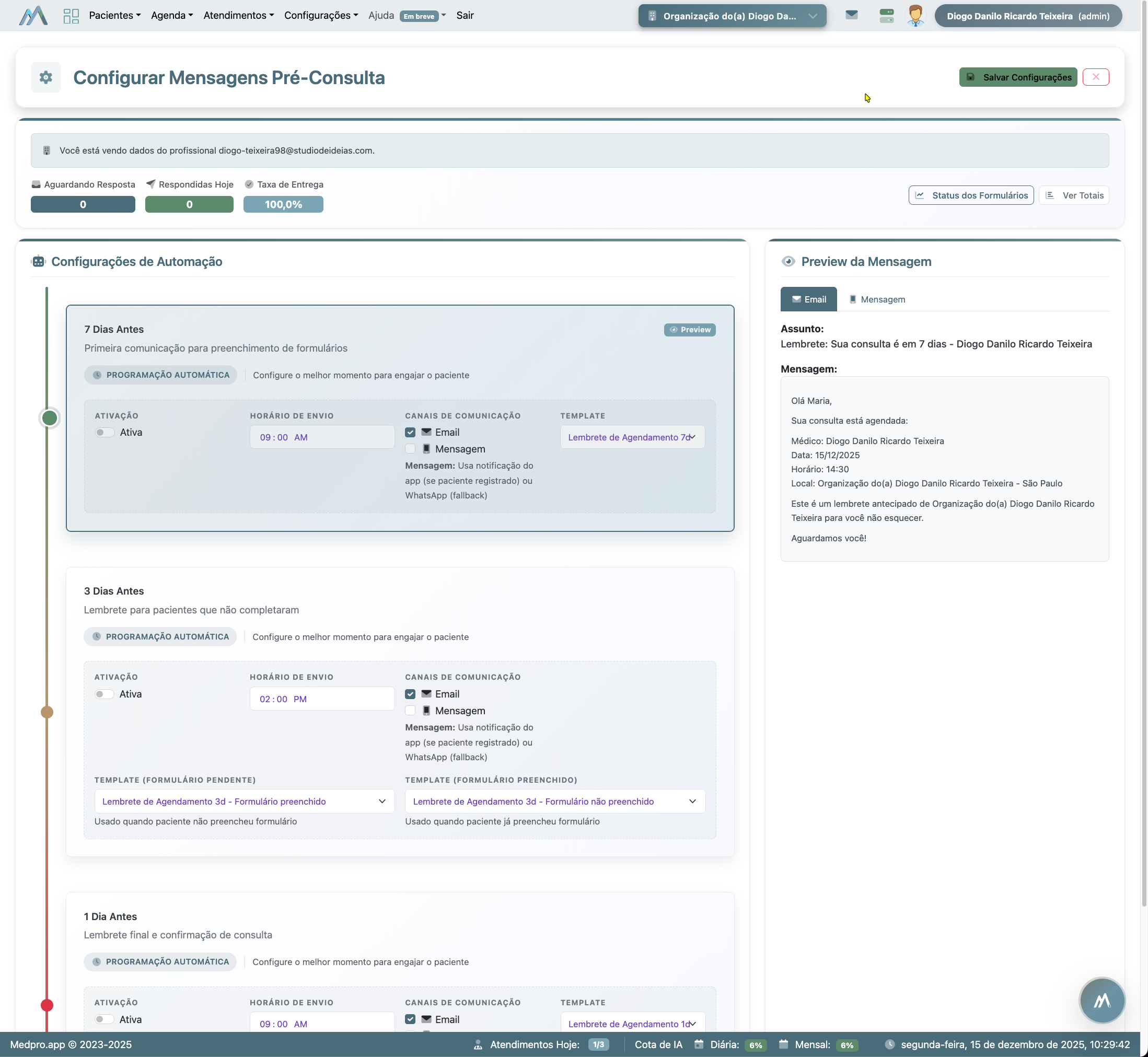 Sistema de Agendamentos